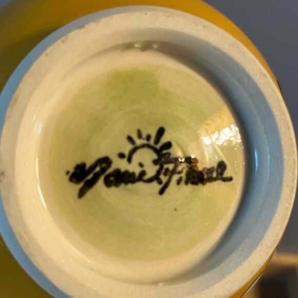 Vintage Marie France signed egg cooker Quebec Pottery art Egg cooker - Picture 5 of 7